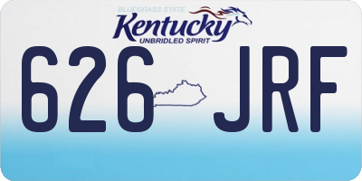 KY license plate 626JRF