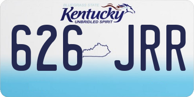KY license plate 626JRR