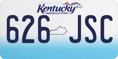 KY license plate 626JSC