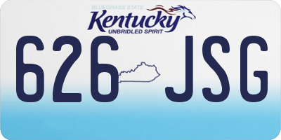 KY license plate 626JSG