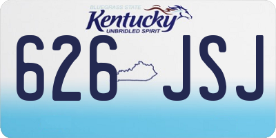KY license plate 626JSJ