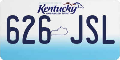 KY license plate 626JSL