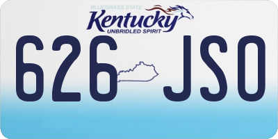 KY license plate 626JSO