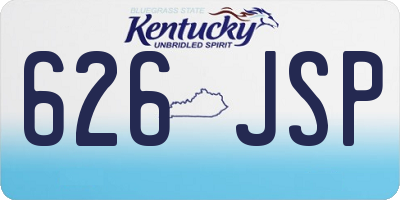 KY license plate 626JSP