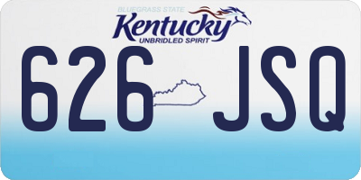 KY license plate 626JSQ