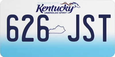 KY license plate 626JST