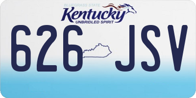 KY license plate 626JSV