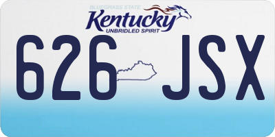KY license plate 626JSX