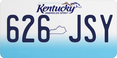 KY license plate 626JSY