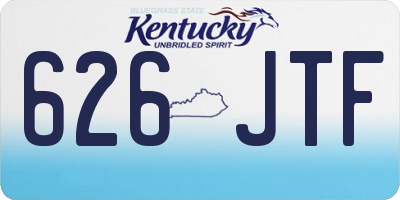 KY license plate 626JTF