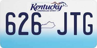 KY license plate 626JTG
