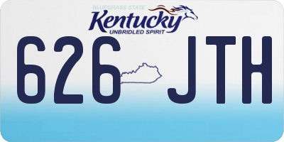 KY license plate 626JTH