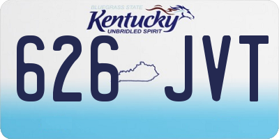 KY license plate 626JVT