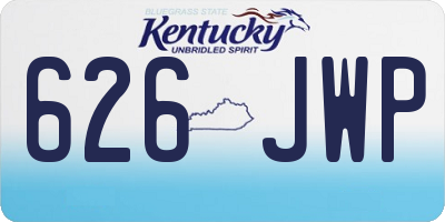 KY license plate 626JWP