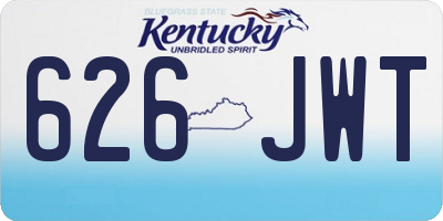 KY license plate 626JWT
