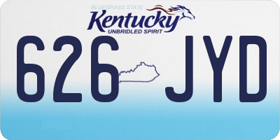 KY license plate 626JYD