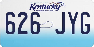 KY license plate 626JYG