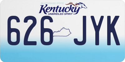 KY license plate 626JYK