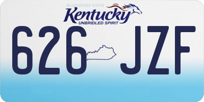 KY license plate 626JZF
