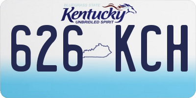 KY license plate 626KCH