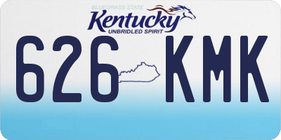 KY license plate 626KMK