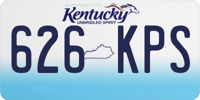 KY license plate 626KPS