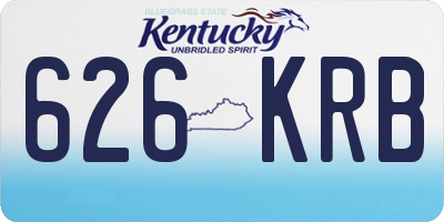 KY license plate 626KRB