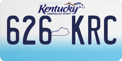 KY license plate 626KRC
