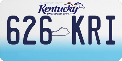KY license plate 626KRI