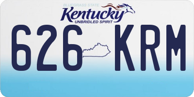 KY license plate 626KRM