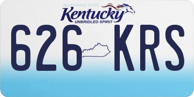 KY license plate 626KRS