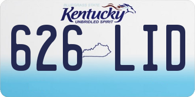 KY license plate 626LID