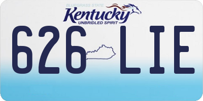 KY license plate 626LIE