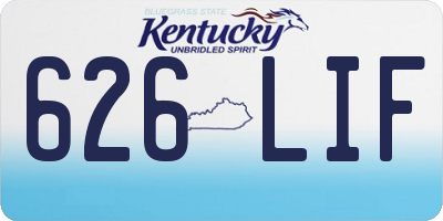 KY license plate 626LIF