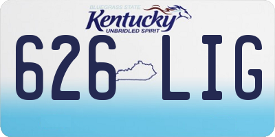 KY license plate 626LIG