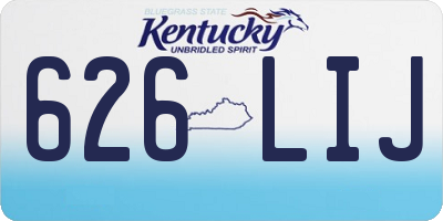 KY license plate 626LIJ