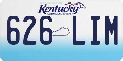 KY license plate 626LIM