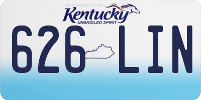 KY license plate 626LIN