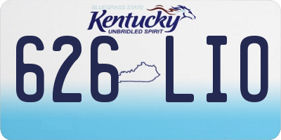 KY license plate 626LIO