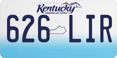 KY license plate 626LIR