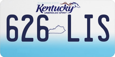 KY license plate 626LIS