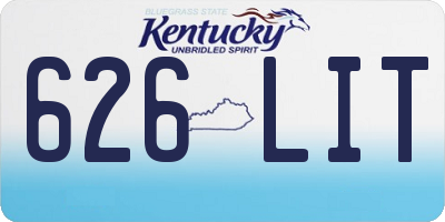 KY license plate 626LIT