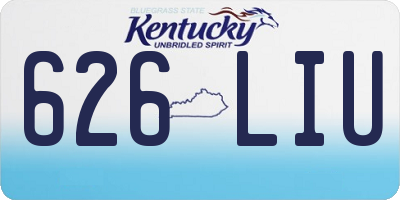 KY license plate 626LIU
