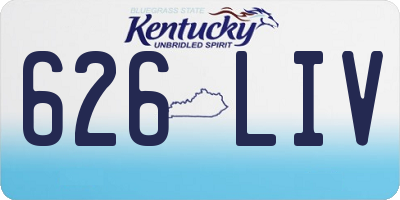 KY license plate 626LIV