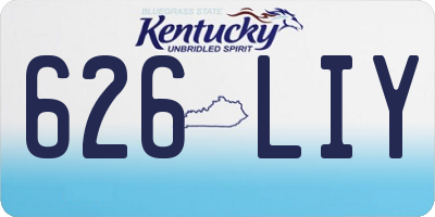 KY license plate 626LIY