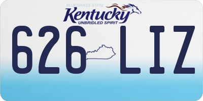 KY license plate 626LIZ