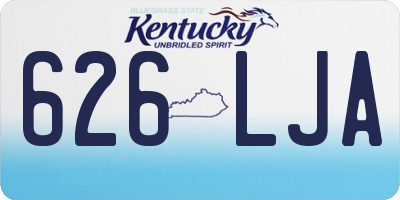 KY license plate 626LJA