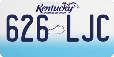 KY license plate 626LJC