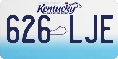 KY license plate 626LJE
