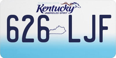 KY license plate 626LJF